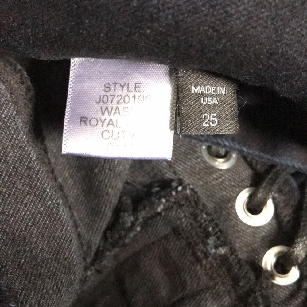 Price is firm New VERONICA BEARD Dark Indigo Lace-up Front Stretch Denim Size 25 - Picture 7 of 15